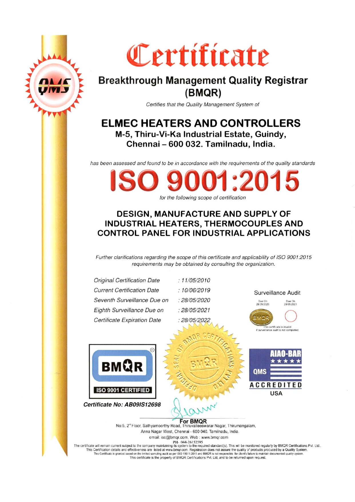 iso certificate